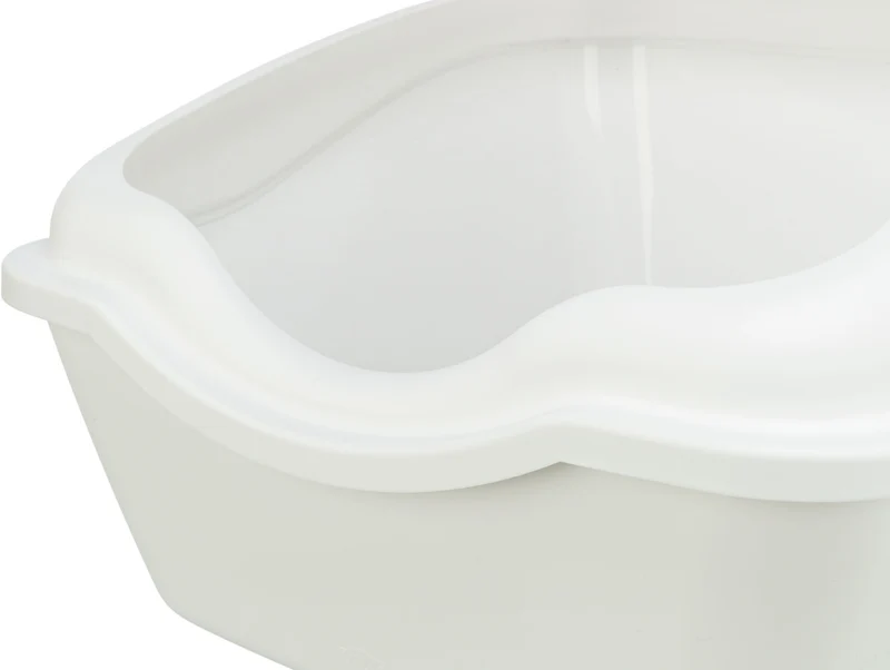 TRIXIE Cleany Cat Katzentoilette mit Rand – hohe Umrandung, Easy-Click, rutschfest, 54×45×21 cm