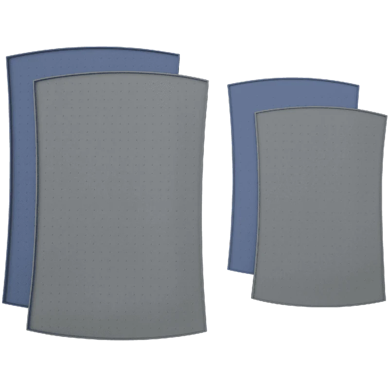 PetFusion Pet Food Mat in Premium FDA Grade Silicone (Large, Grey)