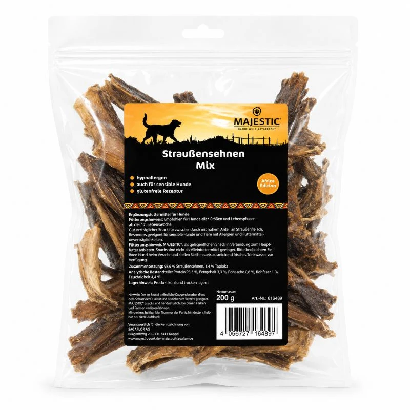 MAJESTIC Straußensehnen Mix 200g