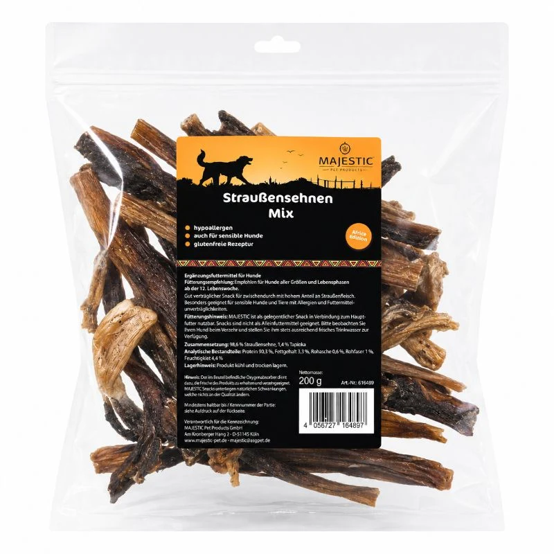 MAJESTIC Straußensehnen Mix – 200 g