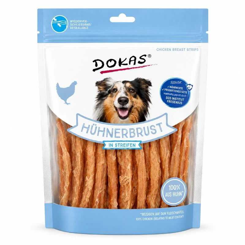 DOKAS Hühnerbrust in Streifen – 500 g