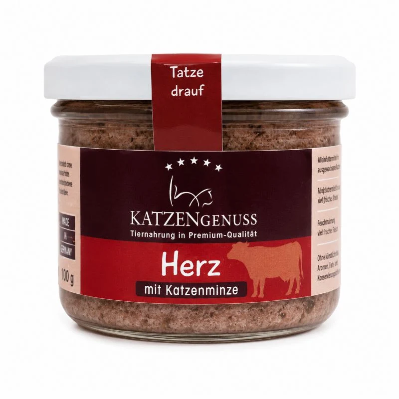 Katzengenuss Herz mit Katzenminze 200g