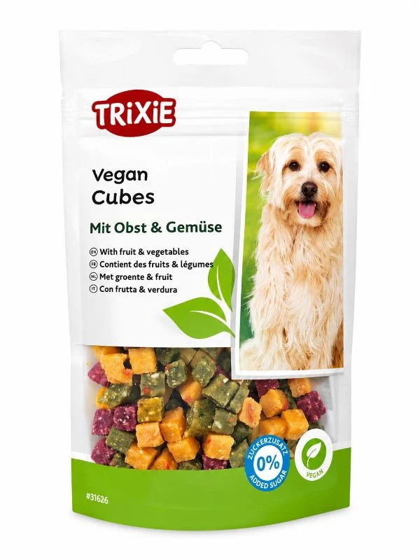Trixie Vegan Cubes – fruchtig-bunter Snack für Hunde 100g 🐾🌱