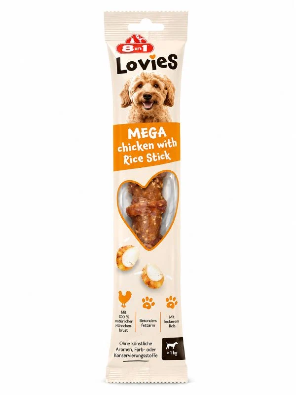 8in1 Lovies MEGA Chicken with Rice Stick 90g