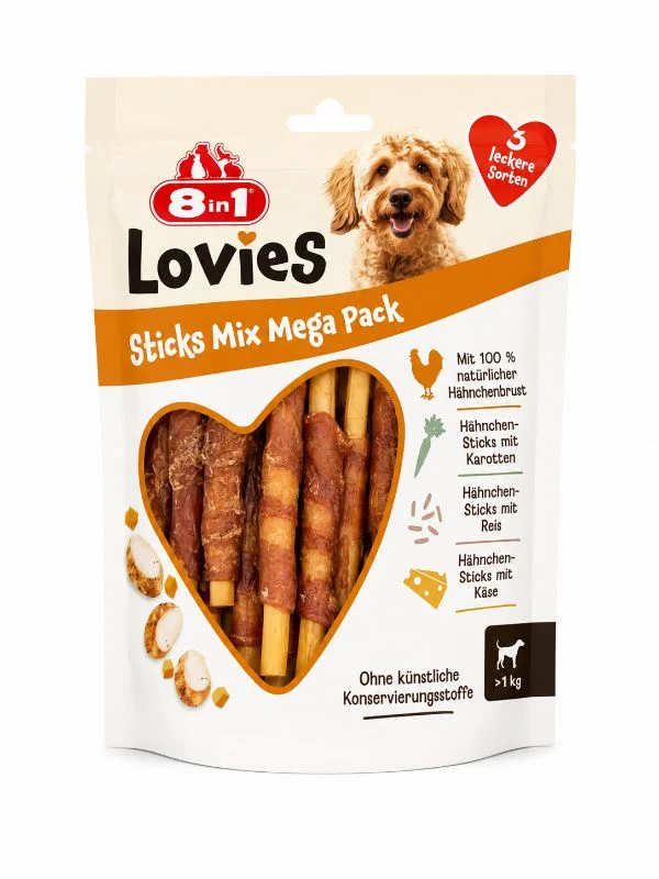 8in1 Lovies Sticks Mix Mega Pack 220g