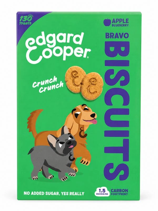 Edgard & Cooper Bravo Biscuits Apfel & Heidelbeere – Knuspriger Genuss mit fruchtigem Geschmack