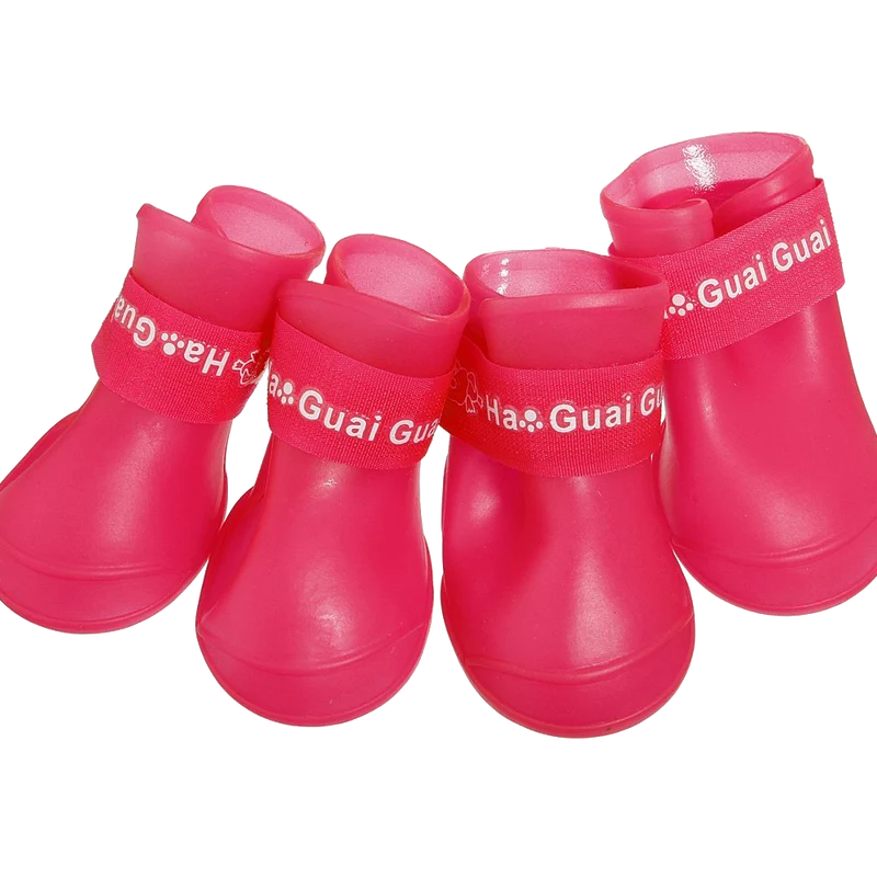Pet Dog Rain Boots Booties Waterproof Protective Rubber Shoes