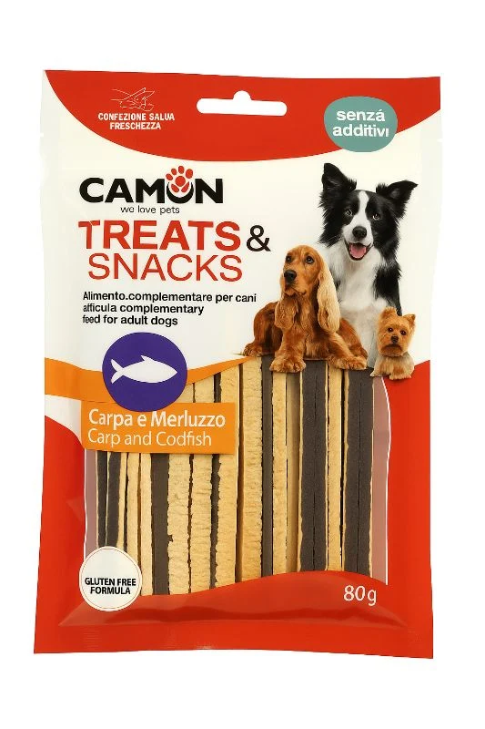 Camon Snacks Sandwich Sticks mit Pferd und Kabeljau 80g