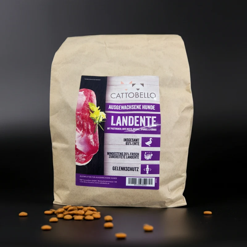 Cattobello Superfoods Landente mit Pastinaken, Rote Beete, Orange, Spargel und Kürbis Adult