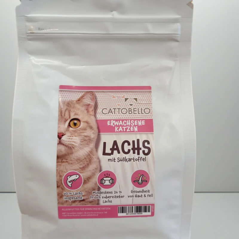 Cattobello Katze Lachs mit Süßkartoffeln Adult