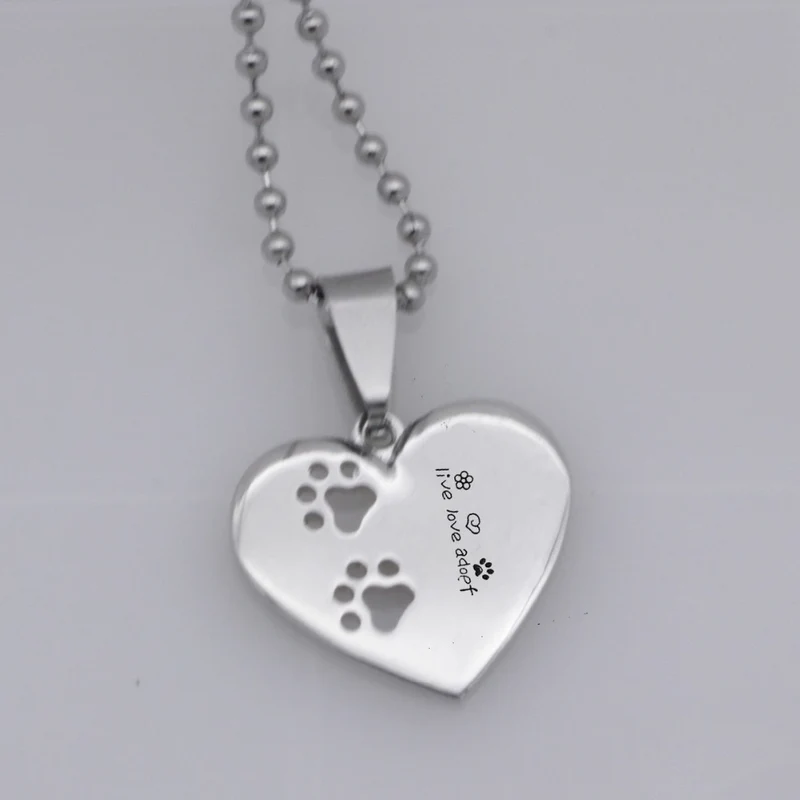 Dog Paw Print Charms Necklace