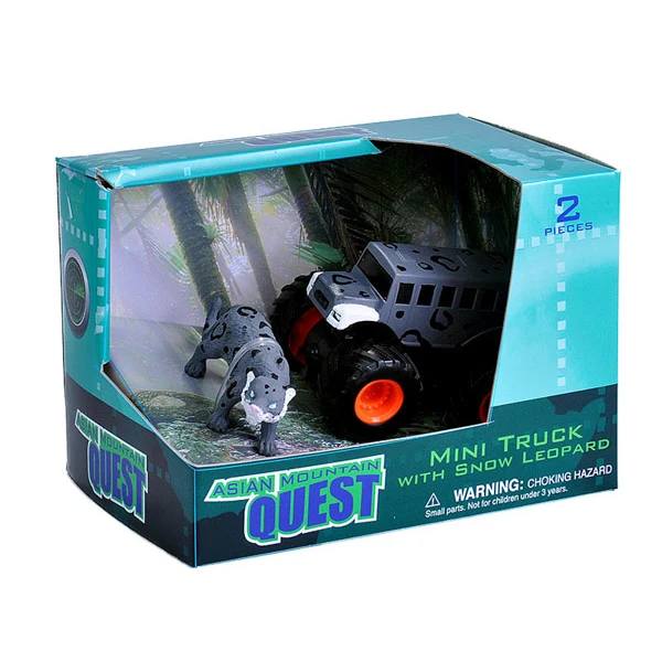 Asian Mountain Quest Snow Leopard and Mini Truck Set