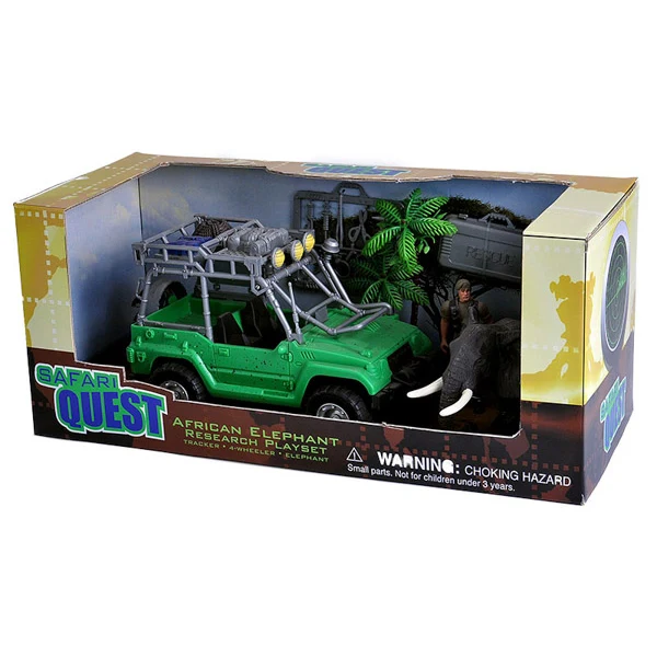 Safari Quest African Elephant and Truck Research Playset