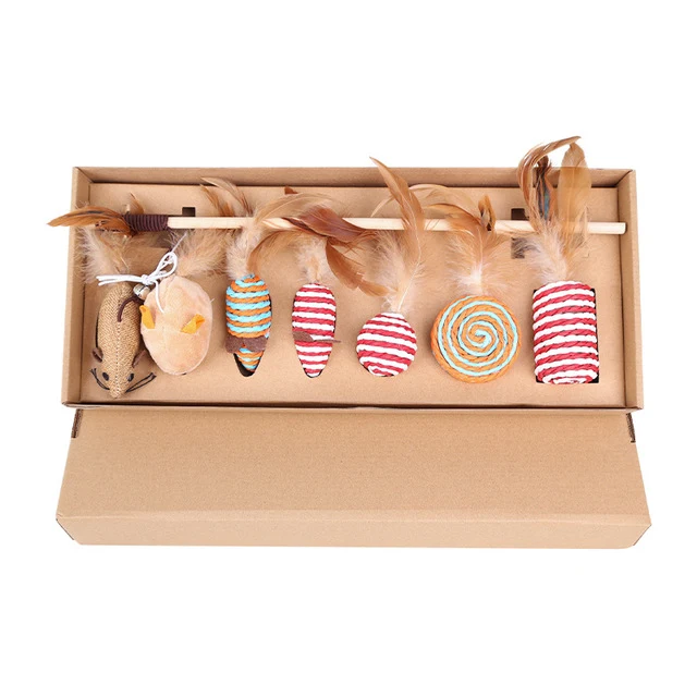Funny Kitten Interactive Feather Stick Toy
