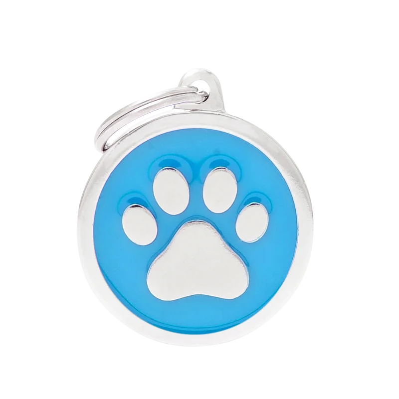 Hundemarke personalisiert Kreis Pfote