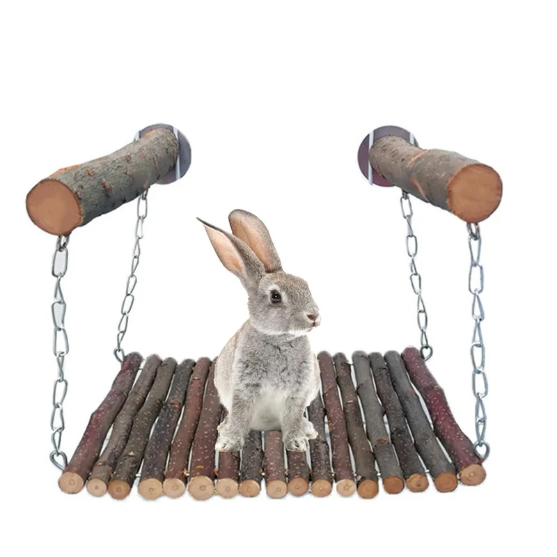 Rabbit Wooden Branch Swing