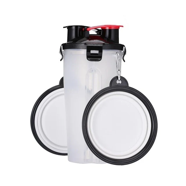 Portable 2 in 1 Pet Food Water Food Container