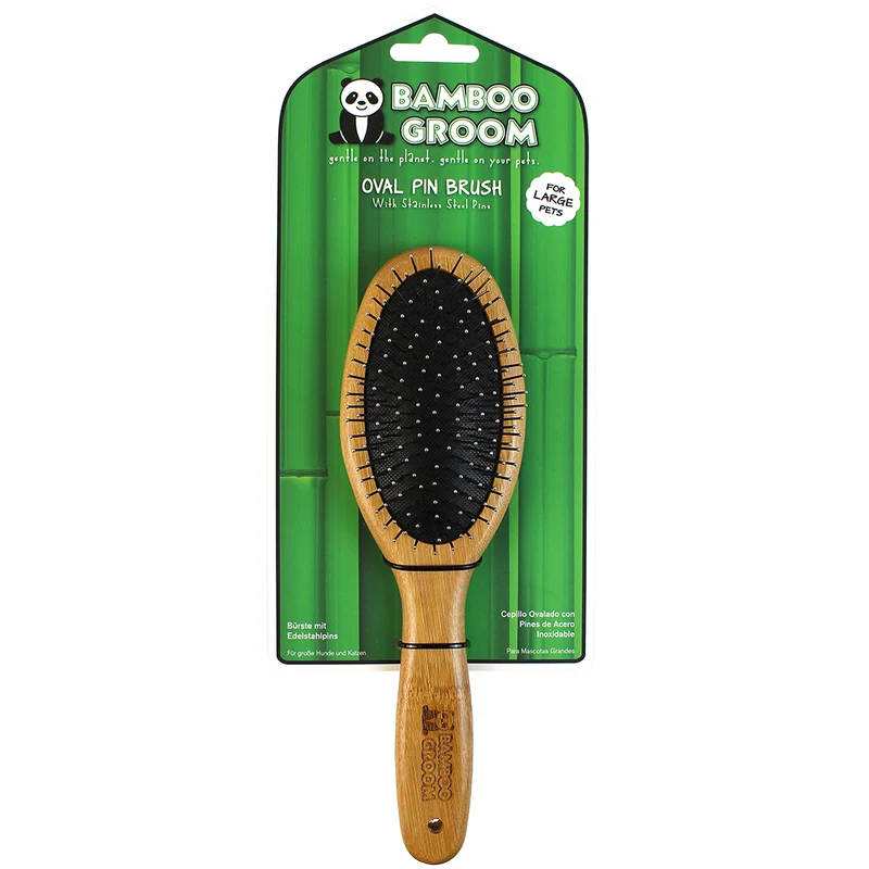 Bamboo Groom ovale Bürste mit Pins