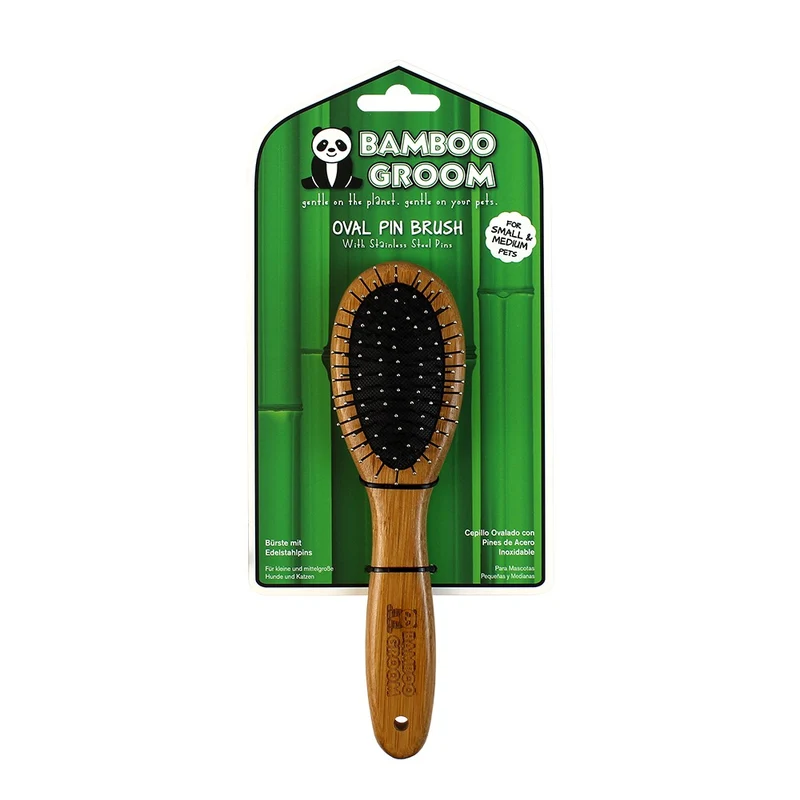 Bamboo Groom ovale Bürste mit Pins