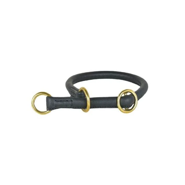 Rundhalsband Schwarz-Chrom