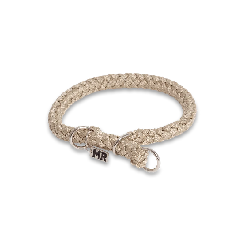 Hundehalsband Tauwerk Karamell