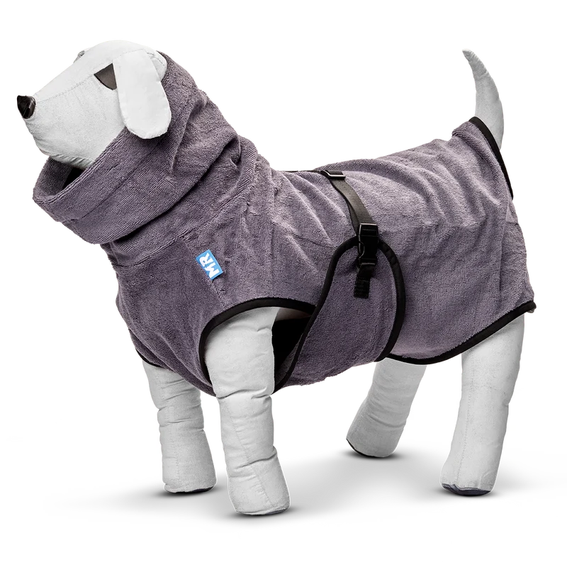 Bademantel DOGDRY Dunkelgrau