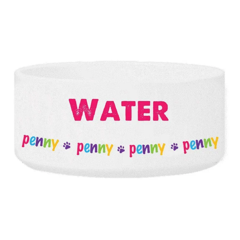Girl Personalized Pet Water Bowl