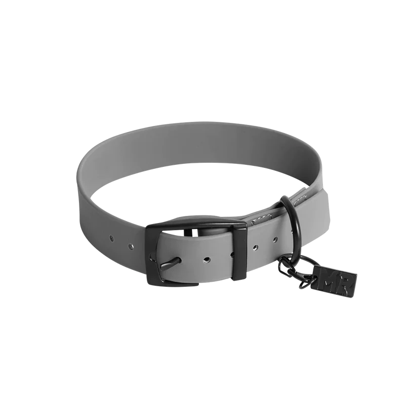 Hundehalsband SoftVinyl Platingrau