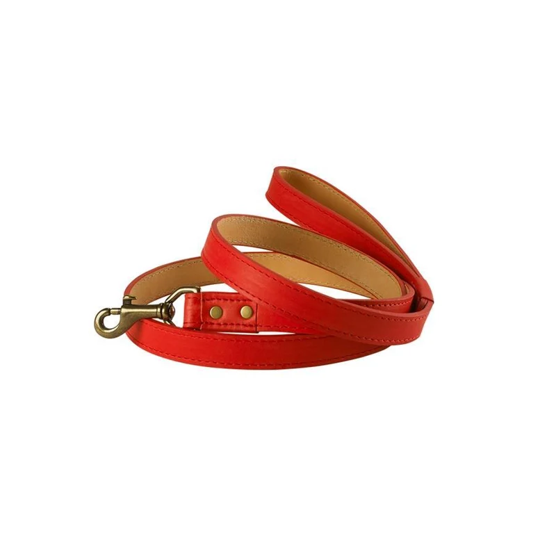 4 ft. Italian Leather Dog Leash