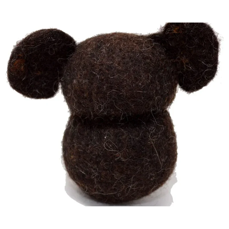 Handgefilzter Teddy aus Bio-Schurwolle