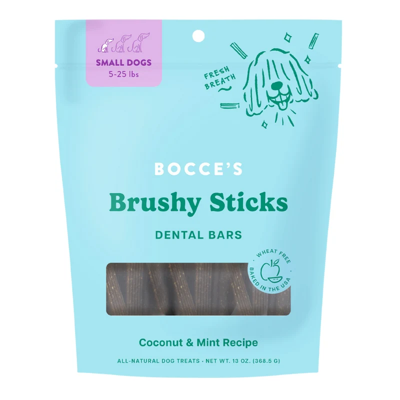 Expiry Date 01-Oct-26 Bocce's Bakery Brushy Sticks Dental Bars for Large Dogs - 16OZ