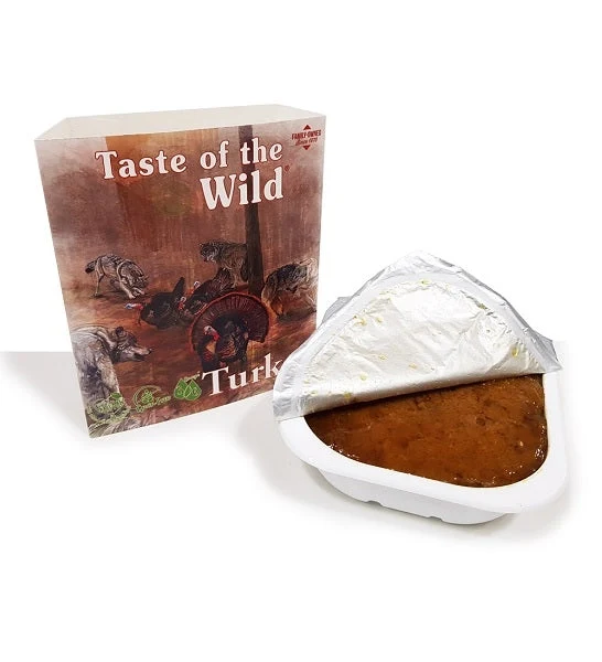 Expiry Date 30-Sep-26 Taste of the Wild Turkey with Fruit & Vegetables Tray Wet Dog Food - 390G