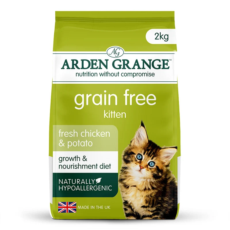 Expiry Date 17-Oct-26 Arden Grange Grain Free Dry Kitten Food - 400G