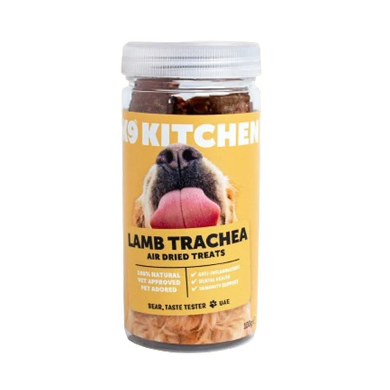 Expiry Date 19-Oct-26 The K9 Kitchen Lamb Trachea Air Dried Dog Treats - 100G
