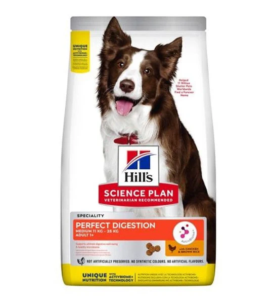 Expiry Date 30-Sep-26 Hill’s Science Plan Perfect Digestion C & B Rice Medium Adult Dog Food - 14KG