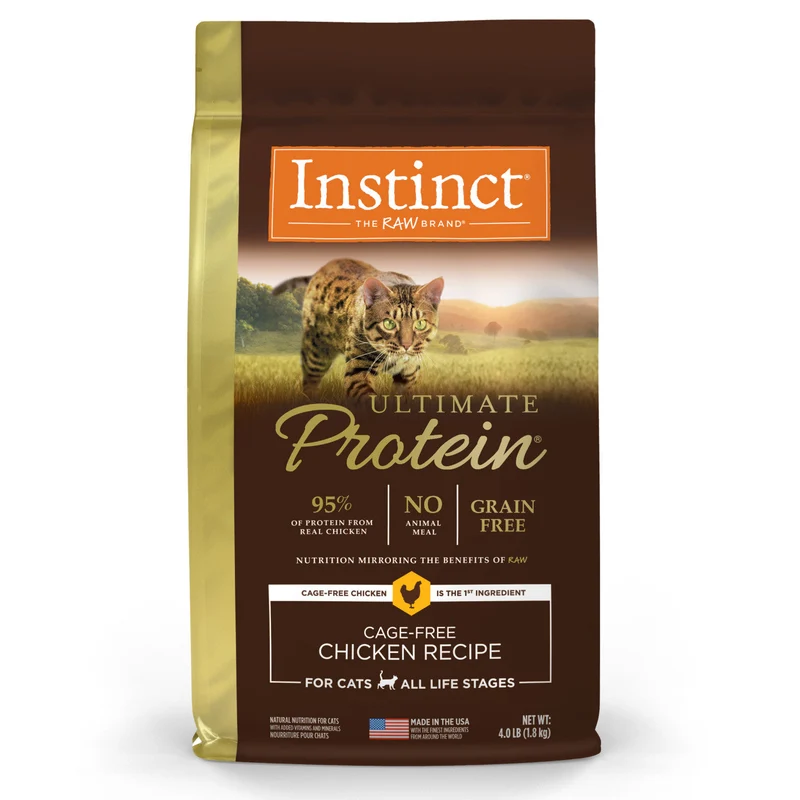 Expiry Date 30-Oct-26 Instinct Ultimate Protein Kibble Chicken Dry Cat Food - 4LB