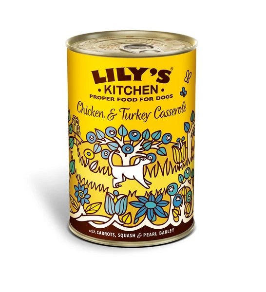 Expiry Date 16-Oct-26 Lily's Kitchen Chicken & Turkey Casserole Wet Dog Food - 400G