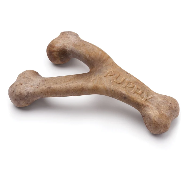 Benebone Puppy Wishbone Real Bacon Flavour Nylon Chew For Dogs Medium