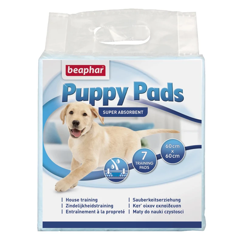 Beaphar Super Absorbent Puppy Training Pads for Dogs & Cats 60x60cm Pack of 7