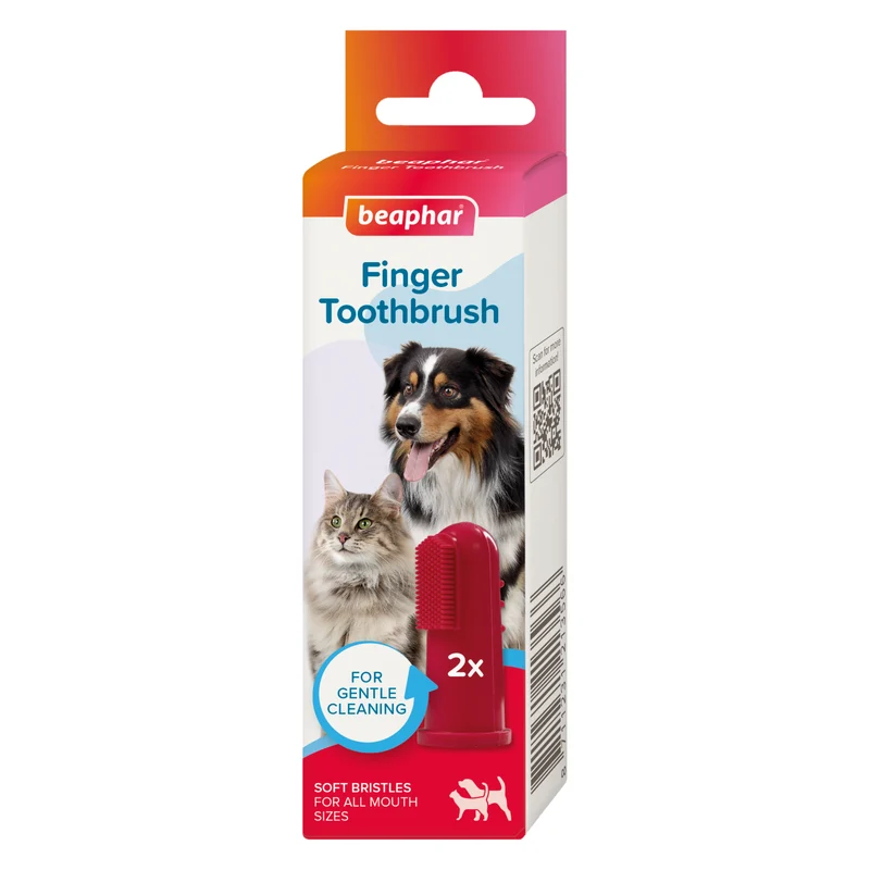 Beaphar Silicone Finger Toothbrush for Dogs & Cats 2 Pieces