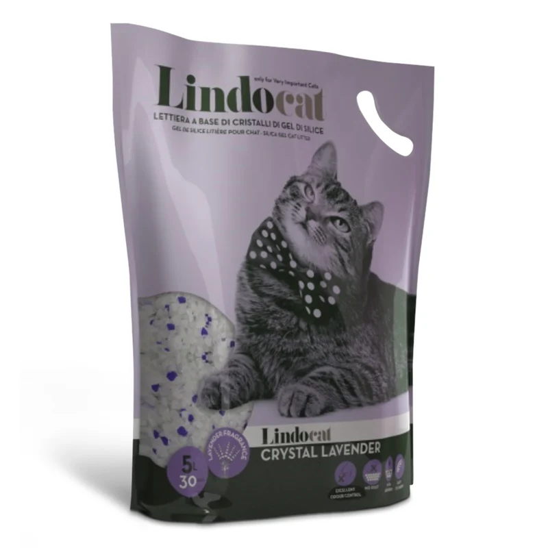 Lindocat Crystal Lavender Scented Silica Gel Absorbent Crystal Cat Litter 16L