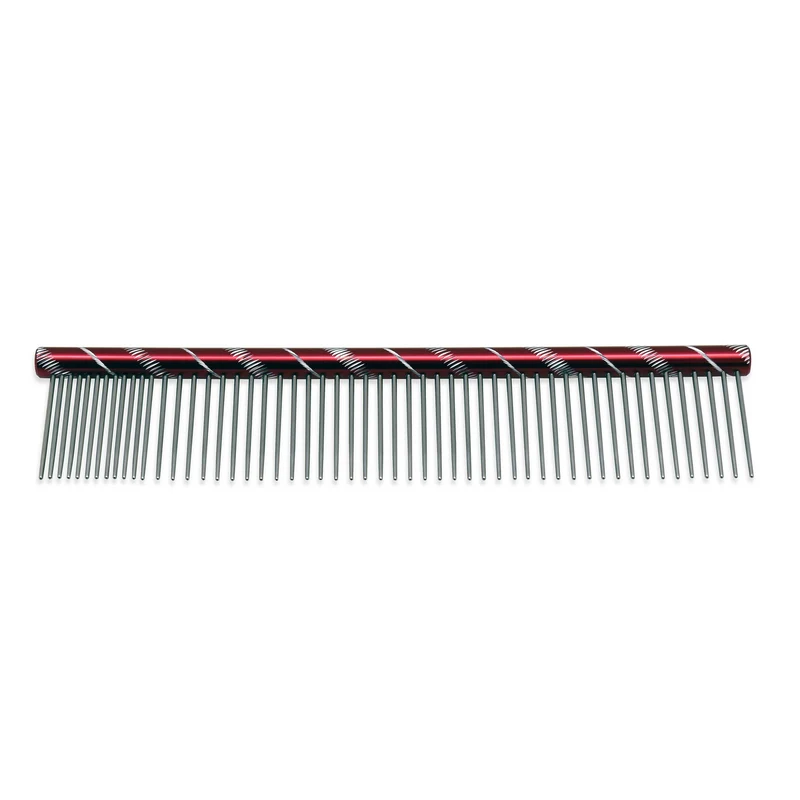 IdealDog Fancy Double-Sided Steel Grooming Comb for Dogs & Cats Red 20cm