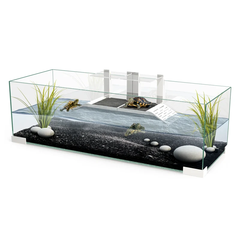Ciano Tartarium 80 Turtle & Terrapin Glass Terrarium With Ramp 79x29.7x24.5cm - White