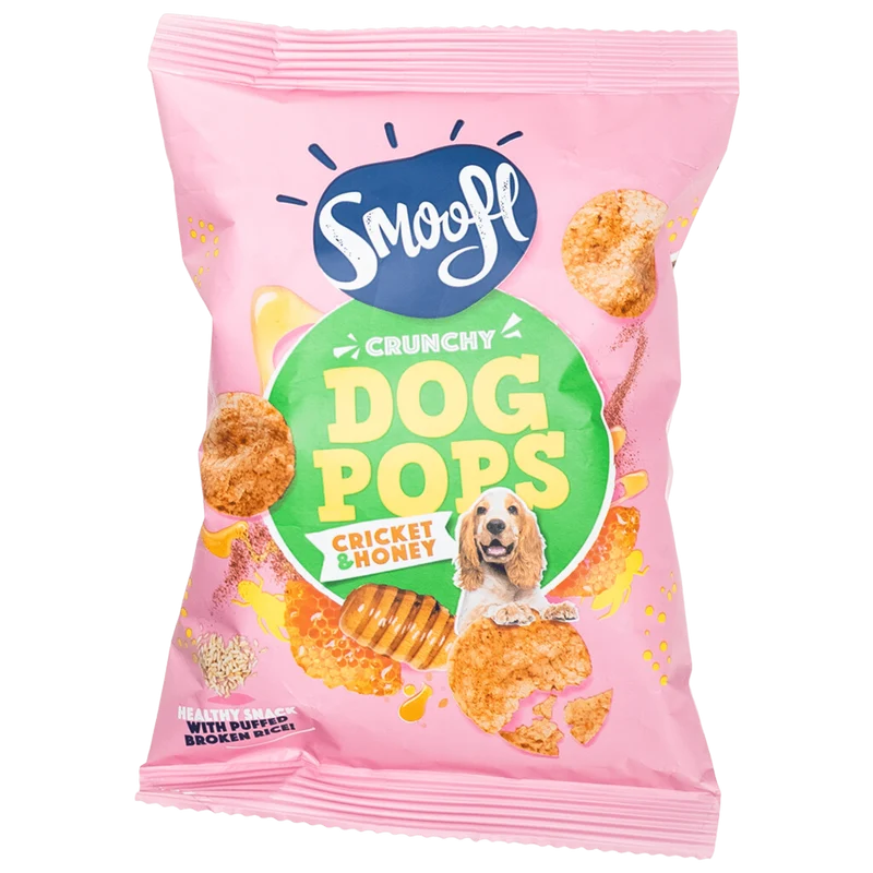 Expiry Date 12-Nov-26 Smoofl Crunchy Cricket & Honey Pops Dog Treats - 24G