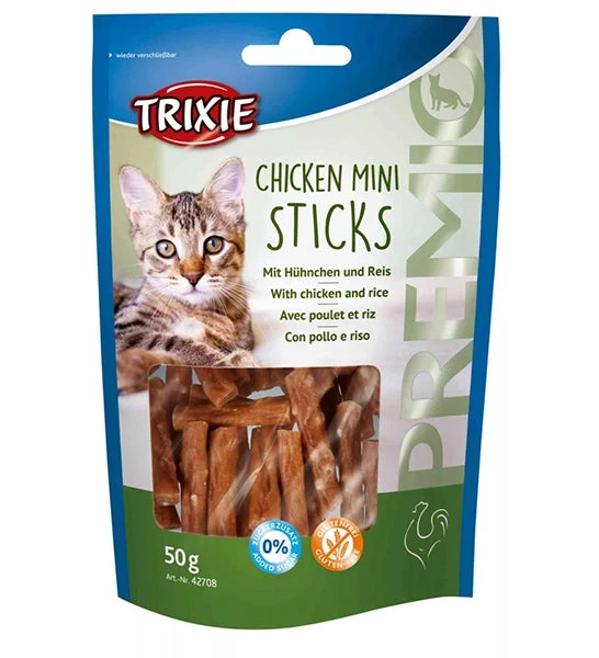 Expiry Date 21-Nov-26 Trixie Premio Mini Sticks Cat Treats - 50G