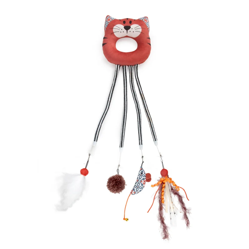 All For Paws Vintage Fish 'A' Cat Doorknob Dangler Hanging Cat Toy 65x15x4cm