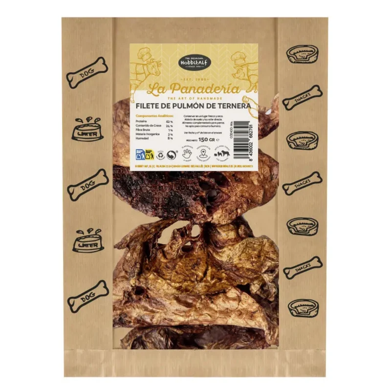 Hobbitalf Air-Dried Beef Lung Fillet Dog Chew Treats 150G