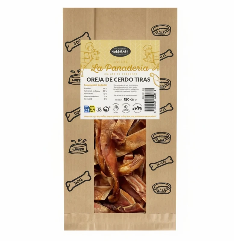 Hobbitalf Air-Dried Pork Ear Chips Dog Chew Treats 150G