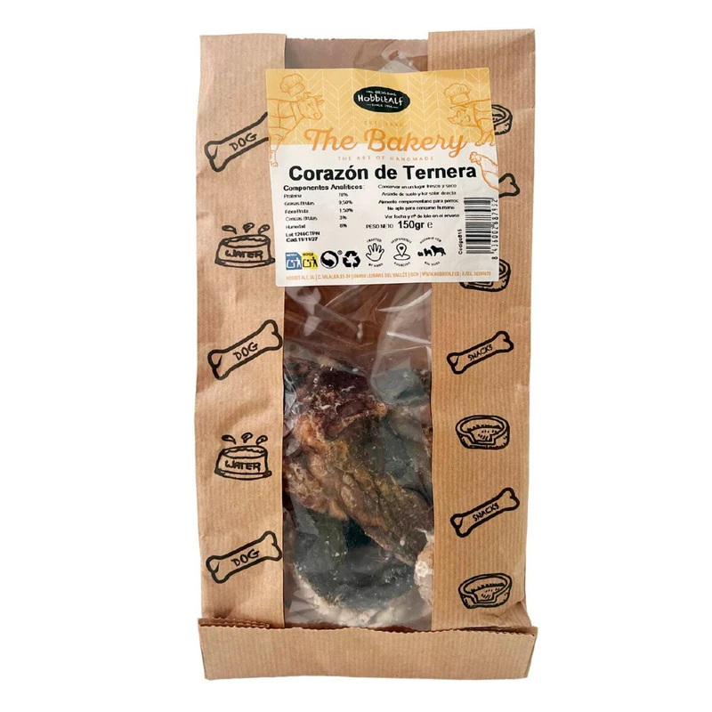 Hobbitalf Air-Dried Beef Heart Fillet Dog Chew Treats 150G