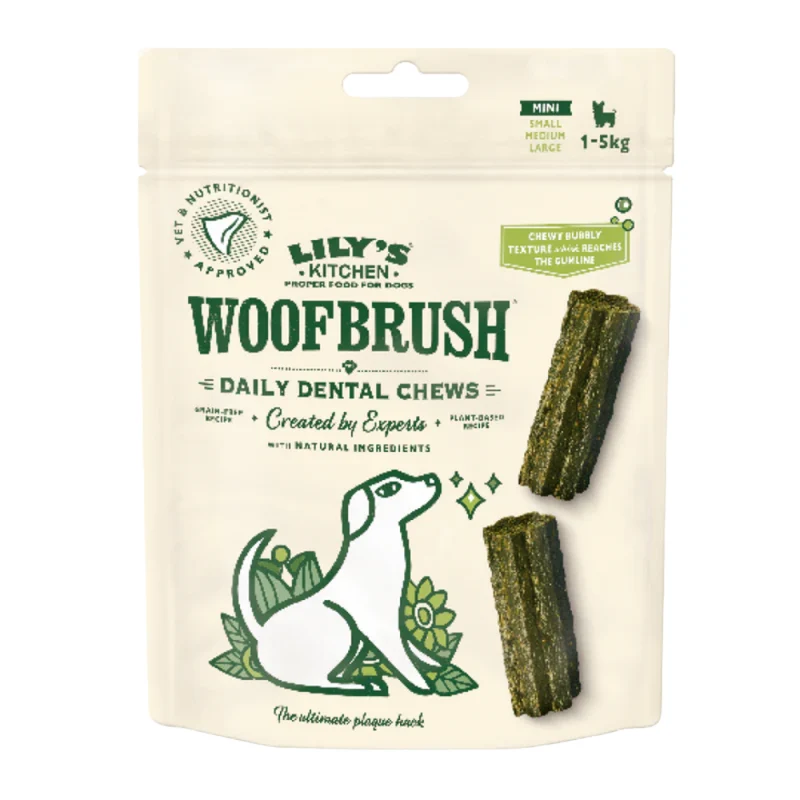 Expiry Date 30-Sep-26 Lily's Kitchen Woofbrush Dental Dog Chews Bulk Pack - MEDIUM